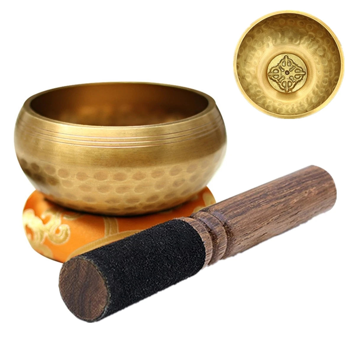 Coffret Bol Chantant Tibétain Sacré & Coussin Brodé kaosix