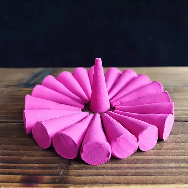 Cônes d’encens - Sachet de 20 pièces, parfums variés Rose kaosix