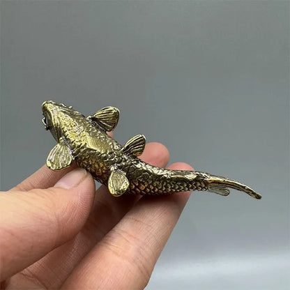 Figurine Carpe Koï en Laiton Porte-Bonheur & Presse-Papier kaosix 7