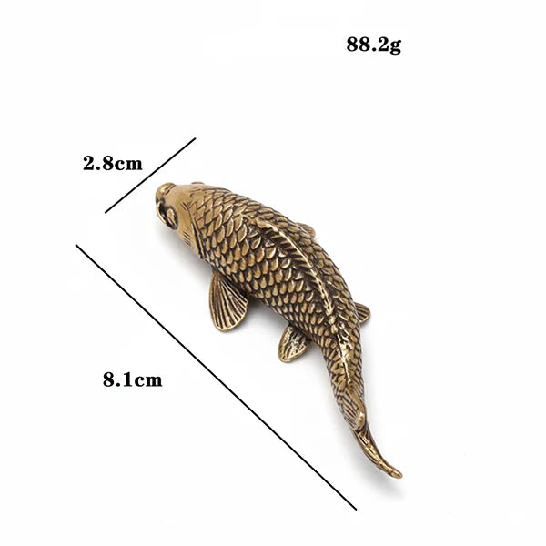 Figurine Carpe Koï en Laiton Porte-Bonheur & Presse-Papier kaosix 8