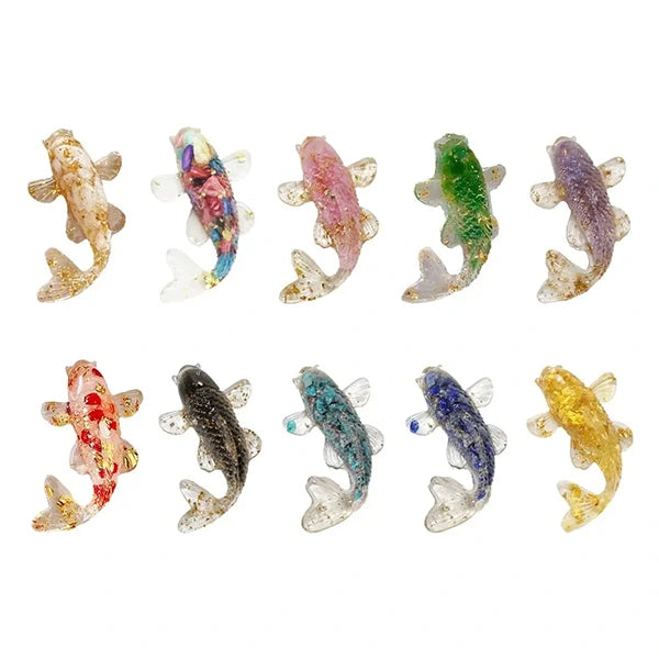 Figurines Carpe Koï Feng Shui en Résine Amulettes de Richesse kaosix 1