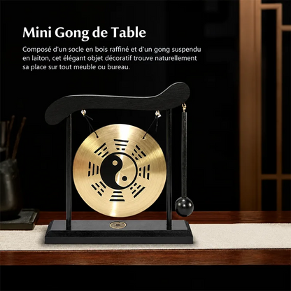 Gong de Table Zen en Laiton & Portique Bois kaosix