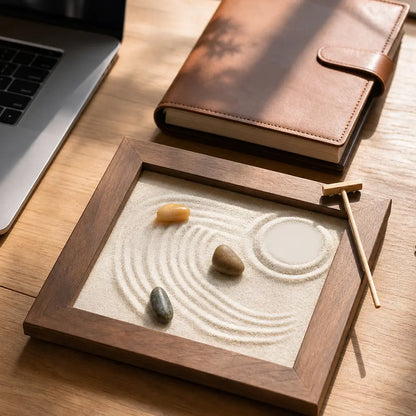Jardin Zen Karesansui en Bois Kit de Méditation Bureau kaosix