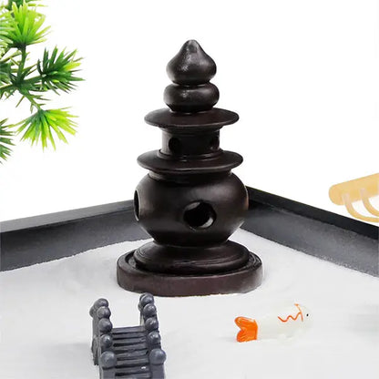 Jardin Zen d'Intérieur Statuette Bouddha et Bonsaï