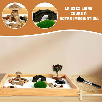 Jardin Zen d'Intérieur avec Accessoires et Outils kaosix