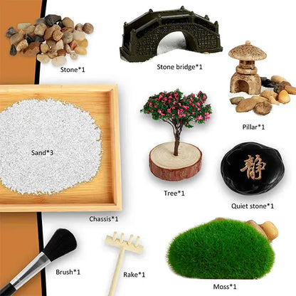 Jardin Zen d'Intérieur avec Accessoires et Outils kaosix