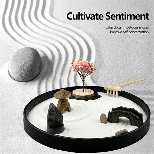 Kit Jardin Zen Japonais Circulaire Méditation et Feng Shui kaosix 1