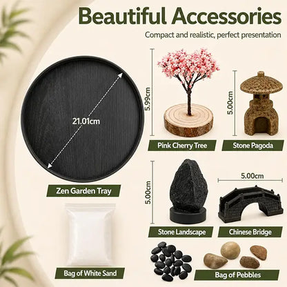 Kit Jardin Zen Japonais Circulaire Méditation et Feng Shui kaosix 1