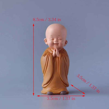 Statue moine tibétain souriant kaosix