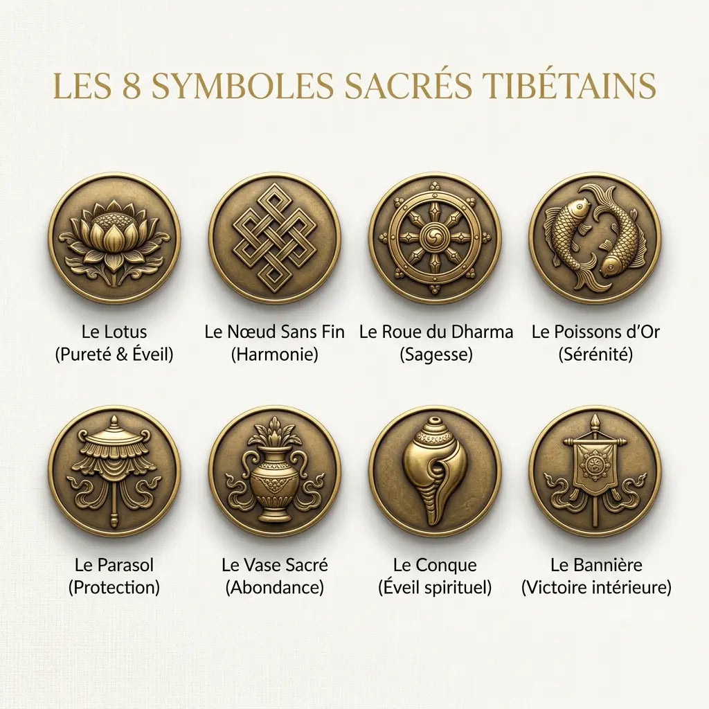 Cymbales Tingsha Tibétaines en Laiton & Cuir