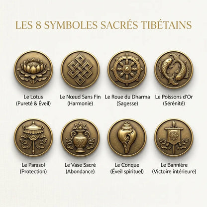 Cymbales Tingsha Tibétaines en Laiton & Cuir