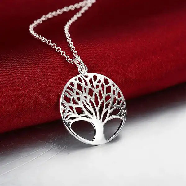 Pendentif Arbre de Vie en Alliage de Cuivre Plaqué Argent kaosix