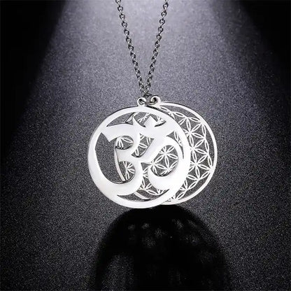 Pendentif Fleur de Vie OM Collier Double Symbole Spirituel kaosix 3