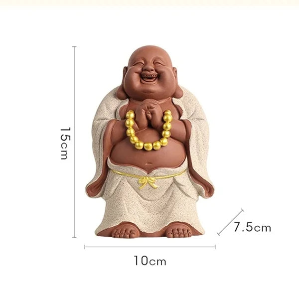 Petit Bouddha rieur blanc dimensions kaosix