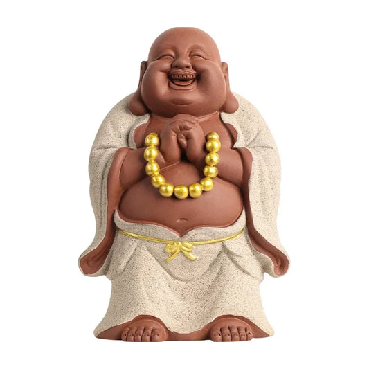 Petit Bouddha rieur fond blanc kaosix