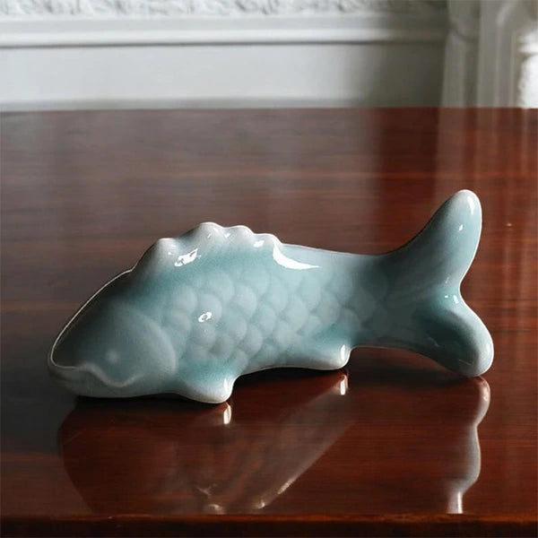 Petites Figurines Carpe Koï en Céramique Symbole de Sérénité kaosix 2