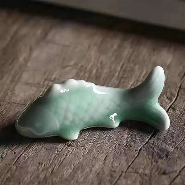 Petites Figurines Carpe Koï en Céramique Symbole de Sérénité kaosix 4