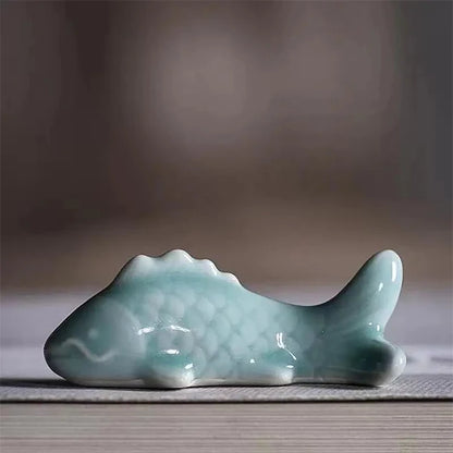 Petites Figurines Carpe Koï en Céramique Symbole de Sérénité kaosix 5