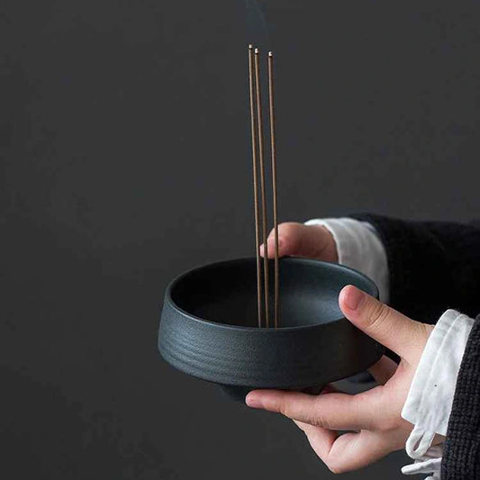 Porte-Encens en Céramique Wabi-Sabi Le Bol de Méditation kaosix 1