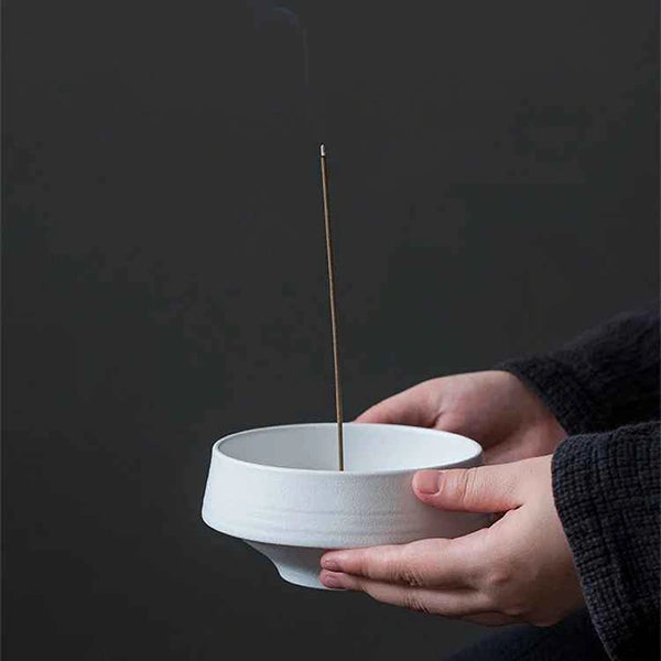 Porte-Encens en Céramique Wabi-Sabi Le Bol de Méditation kaosix 2