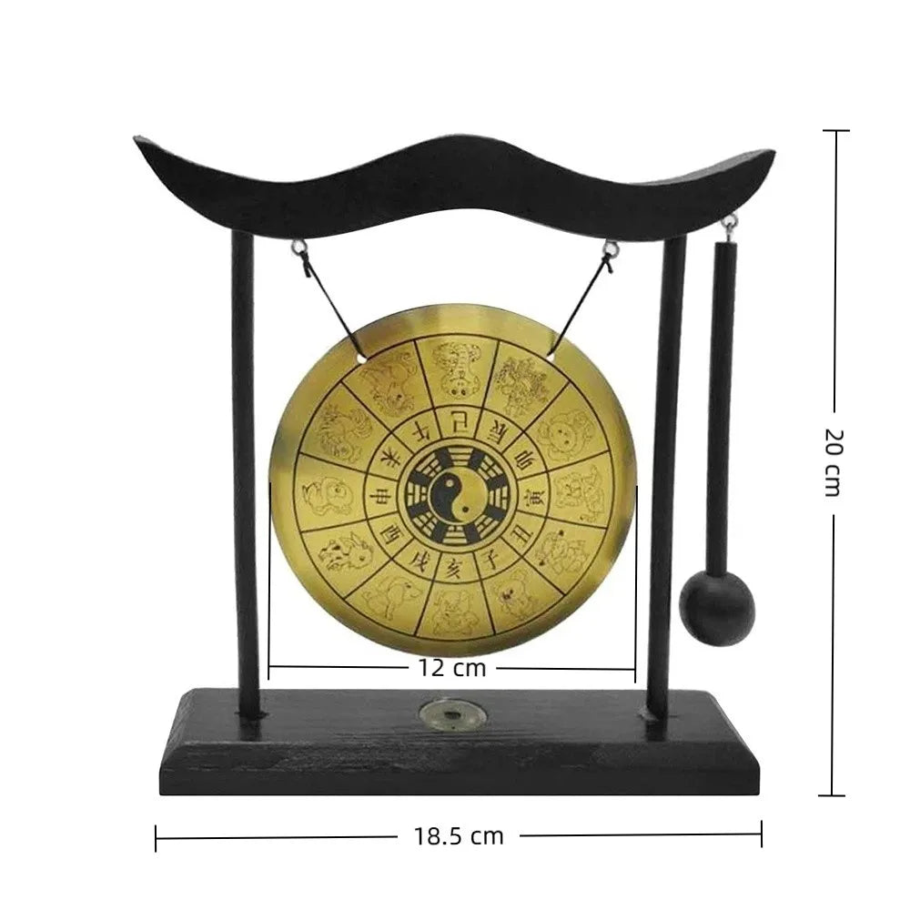 Gong de Table Zen en Laiton & Portique Bois kaosix
