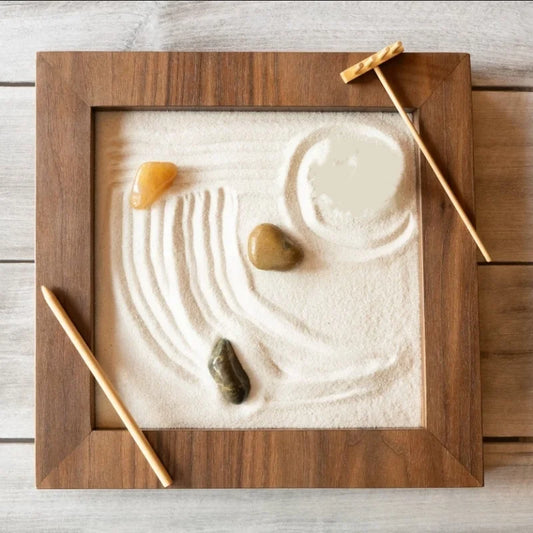 Jardin Zen Karesansui en Bois Kit de Méditation Bureau kaosix
