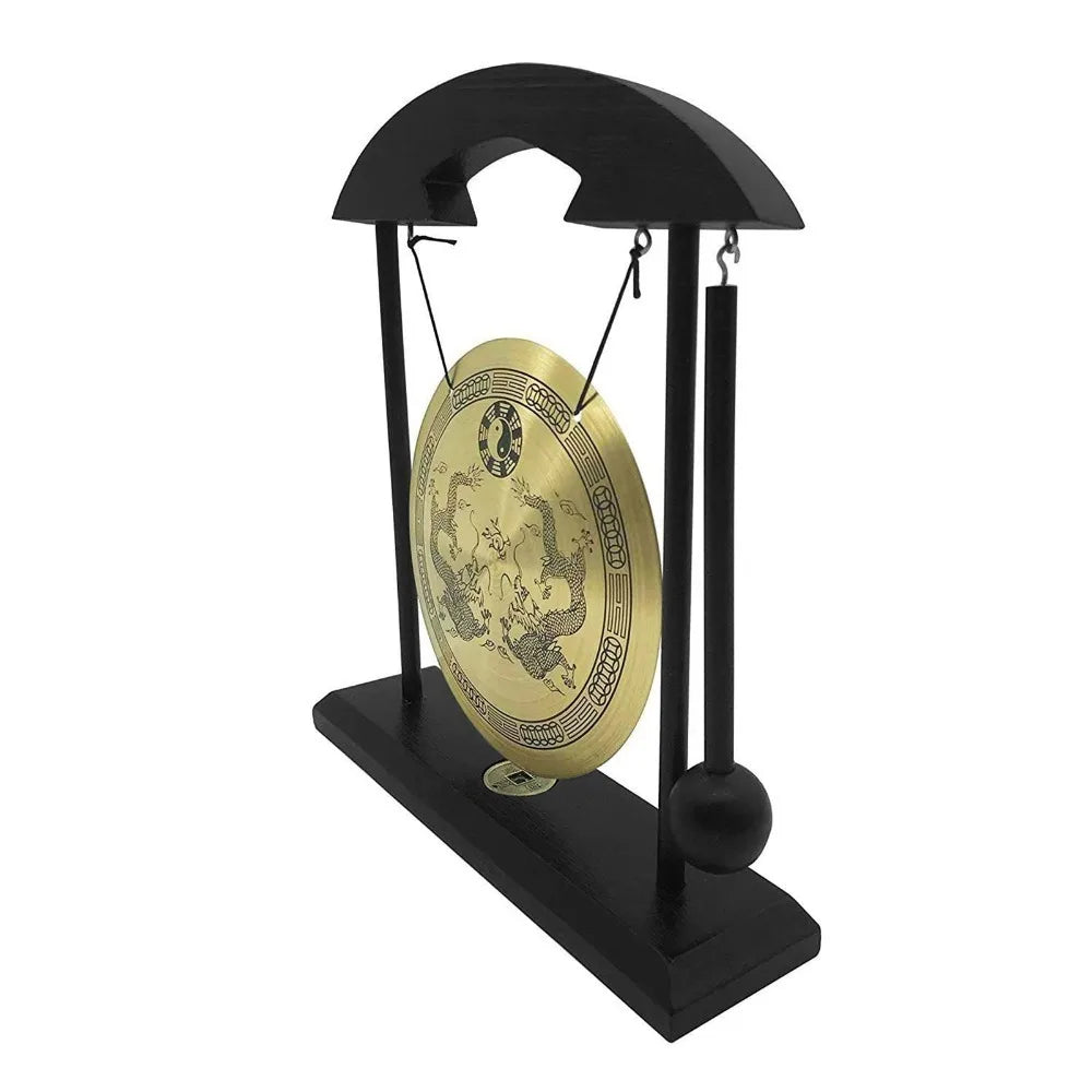 Gong de Table Zen en Laiton & Portique Bois kaosix