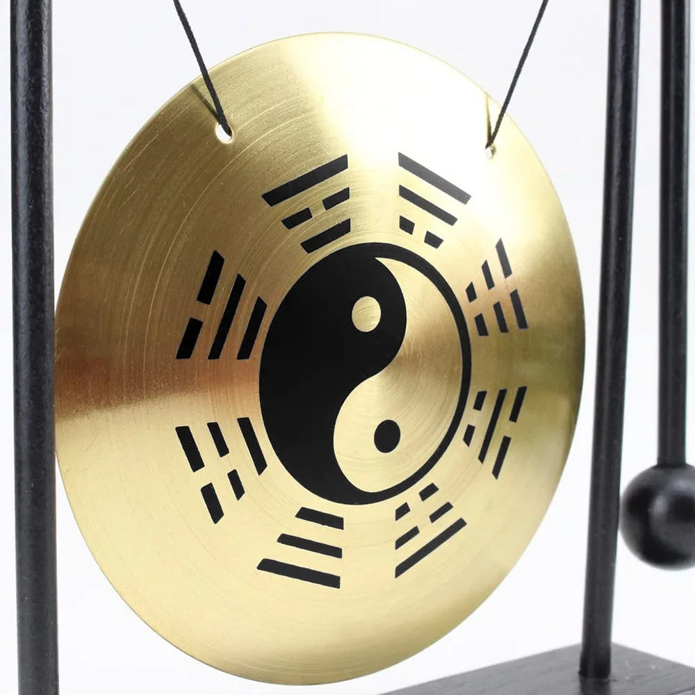 Gong de Table Zen en Laiton & Portique Bois kaosix