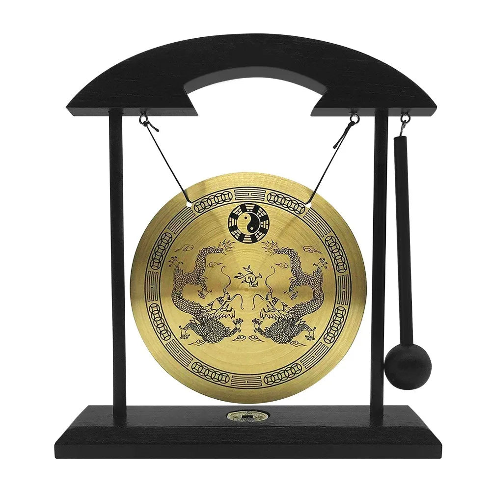 Gong de Table Zen en Laiton & Portique Bois kaosix
