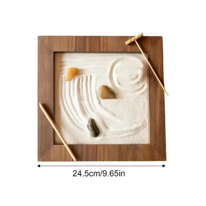Jardin Zen Karesansui en Bois Kit de Méditation Bureau kaosix