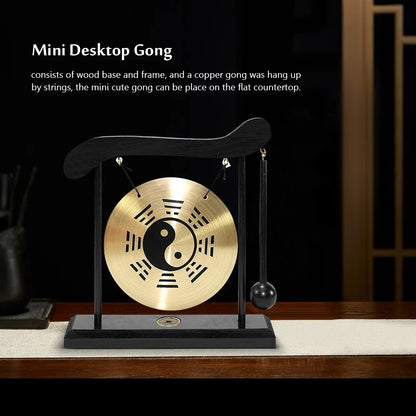 Gong de Table Zen en Laiton & Portique Bois kaosix