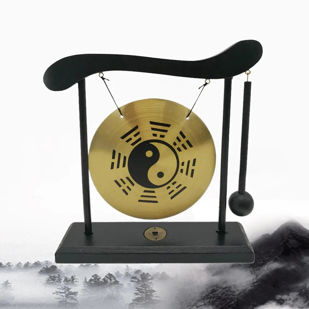 Gong de Table Zen en Laiton & Portique Bois kaosix