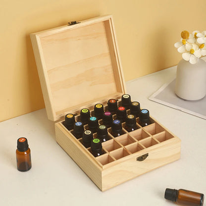 Coffret d'Herboriste en Bois pour Huiles Essentielles kaosix