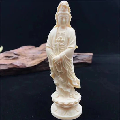 Statue Guanyin en Résine Blanche ou Dorée Déesse de la Compassion kaosix 2