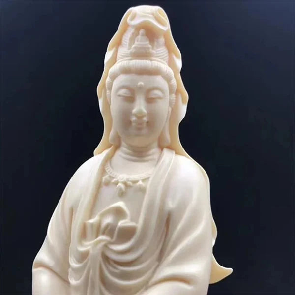 Statue Guanyin en Résine Blanche ou Dorée Déesse de la Compassion kaosix 5