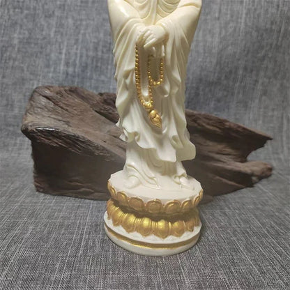 Statue Guanyin en Résine Blanche ou Dorée Déesse de la Compassion kaosix 8