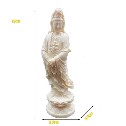 Statue Guanyin en Résine Blanche ou Dorée Déesse de la Compassion kaosix 9