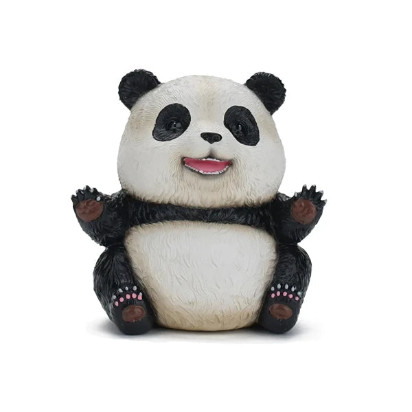 Statue Panda en Résine Symbole Joie Paix Sérénité sur fond blanc kaosix