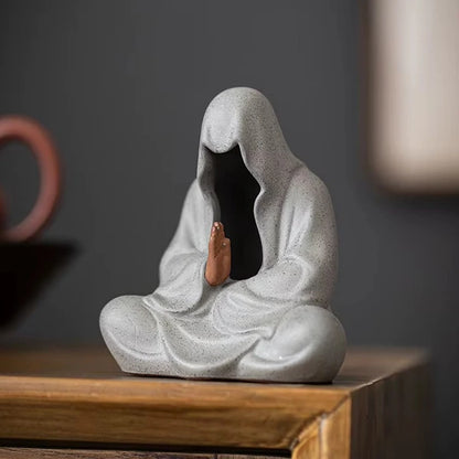 Statuette Bouddha Zen en Céramique Sans Visage kaosix 2