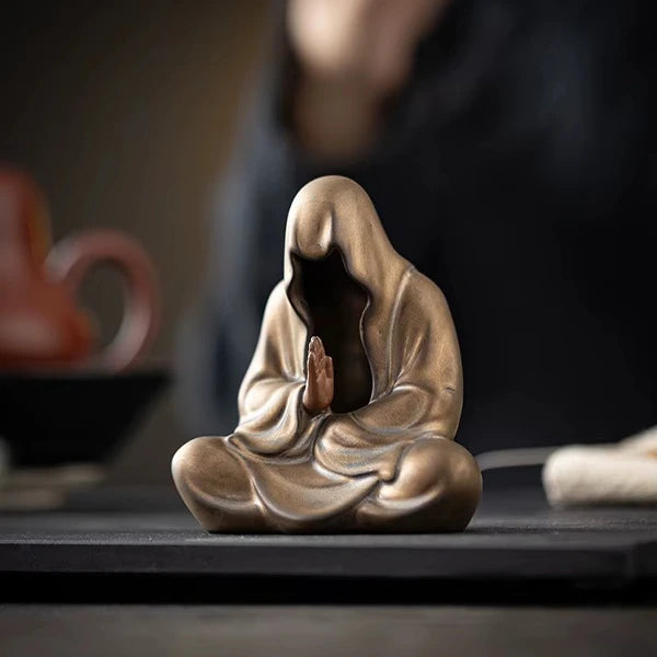 Statuette Bouddha Zen en Céramique Sans Visage kaosix 3