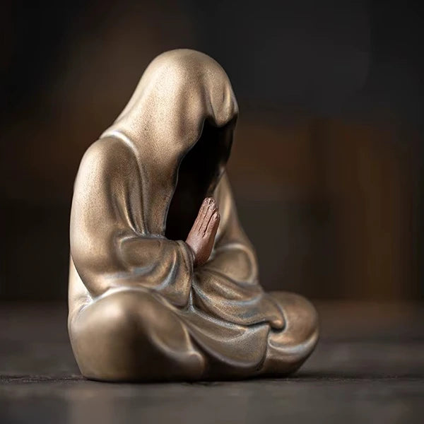 Statuette Bouddha Zen en Céramique Sans Visage kaosix 5