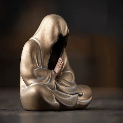 Statuette Bouddha Zen en Céramique Sans Visage kaosix 5