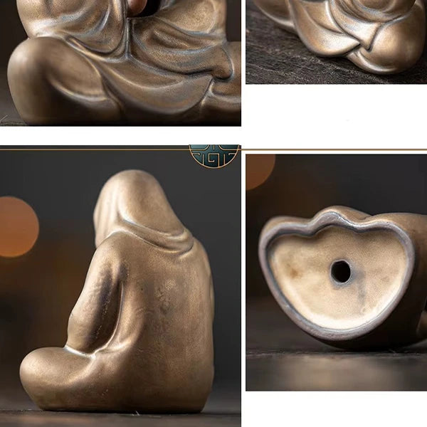 Statuette Bouddha Zen en Céramique Sans Visage kaosix 6