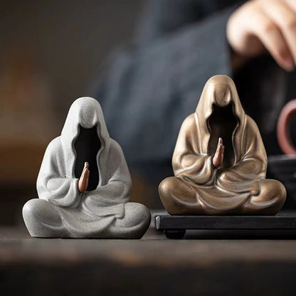 Statuette Bouddha Zen en Céramique Sans Visage kaosix 8