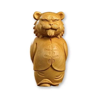 Statuette Feng Shui du Tigre Blanc de l'Ouest Protecteur des 4 Orients sur fond blanc kaosix