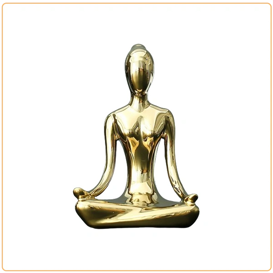 Statuettes Yoga Positions du Lotus sur fond blanc Kaosix