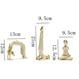 Statuettes de femmes en postures de yoga dimensions des statuettes 123 Kaosix
