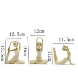 Statuettes de femmes en postures de yoga dimensions des statuettes 456 Kaosix