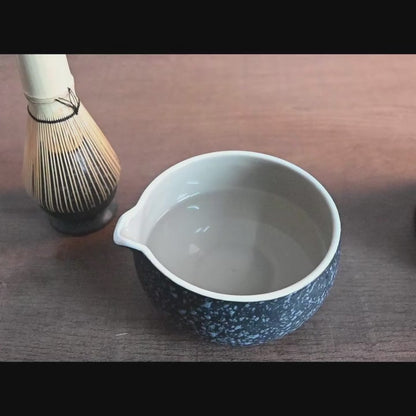 Coffret Cérémonie Matcha en Grès & Bambou (6 Pièces)