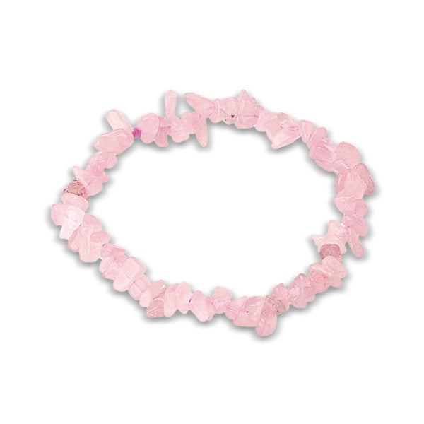 Bracelet Baroque (Chips) Quartz Rose sur fond blanc avec cadre orange Kaosix